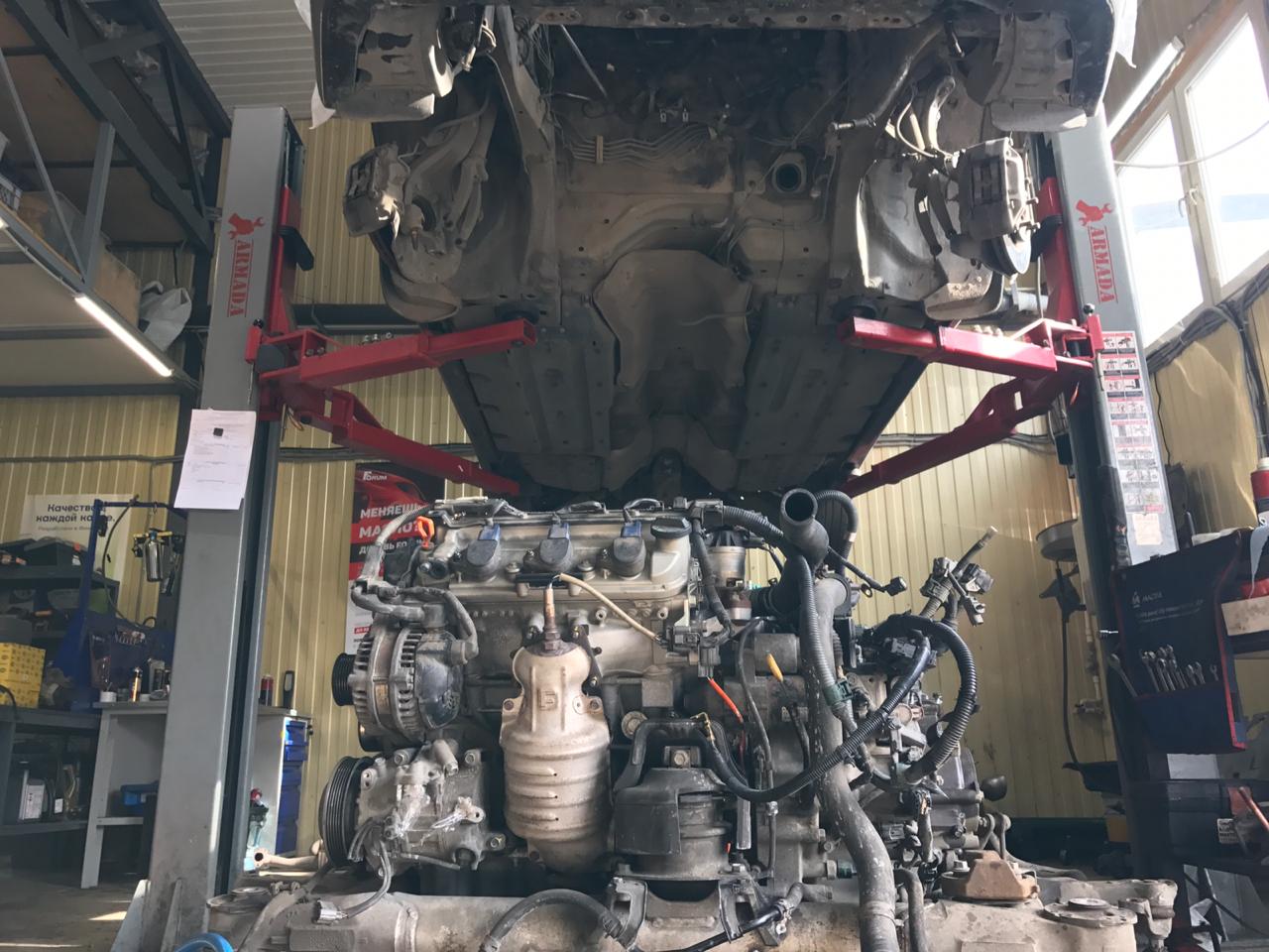 Установка контрактного двигателя J35A8 на Honda Legend